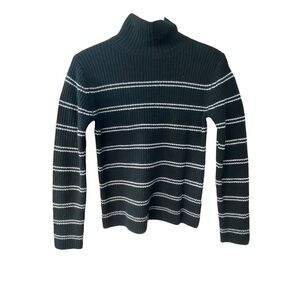 Vince cashmere striped black and white sweater xs/tp EUC